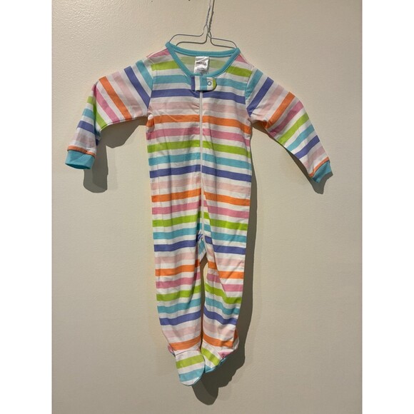 NWOT Gerber Onesies Brand Rainbow Stripe Sleeper - 6-9M - Picture 1 of 3